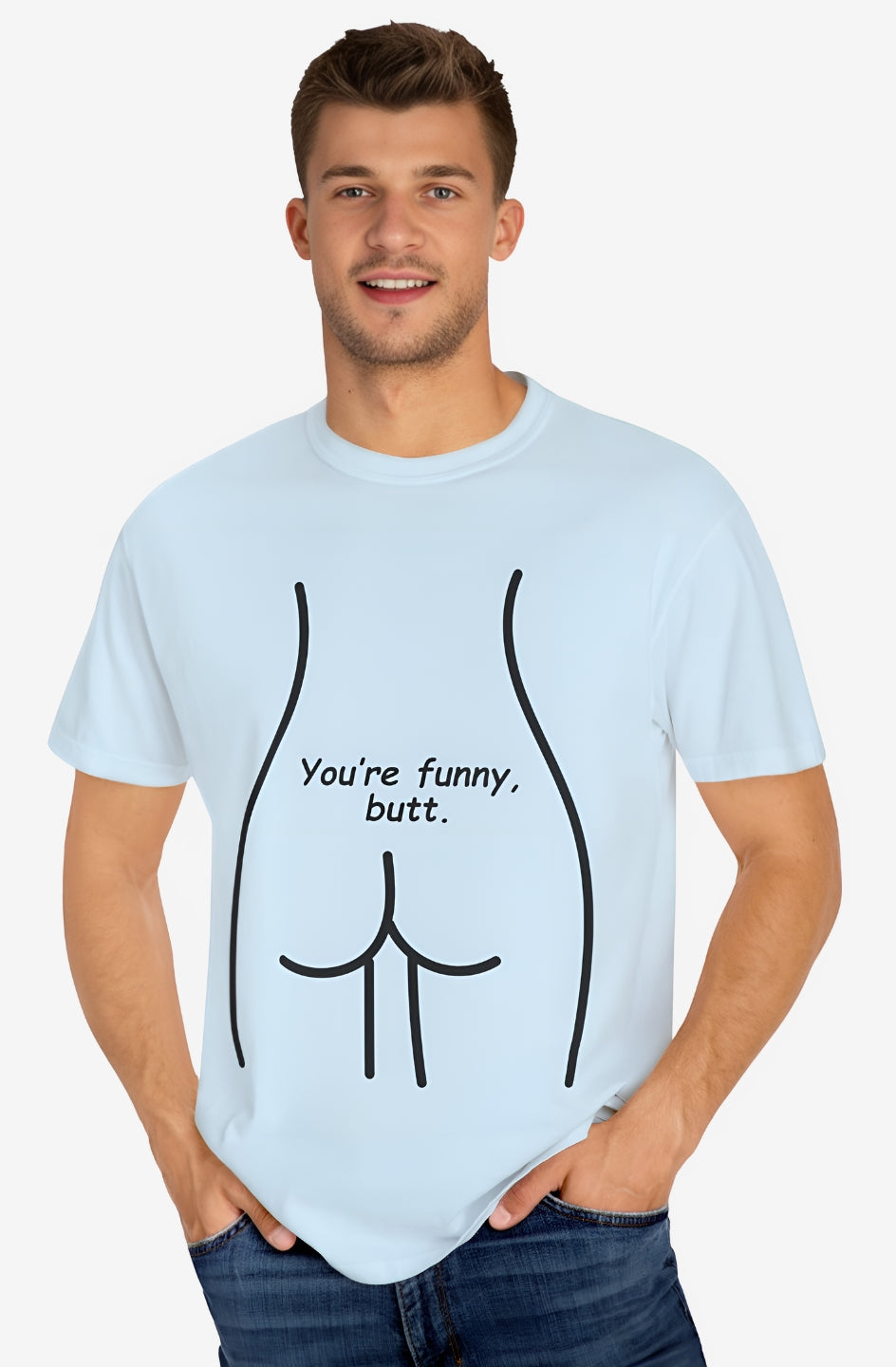 Garment-Dyed T-shirt - Funny, butt