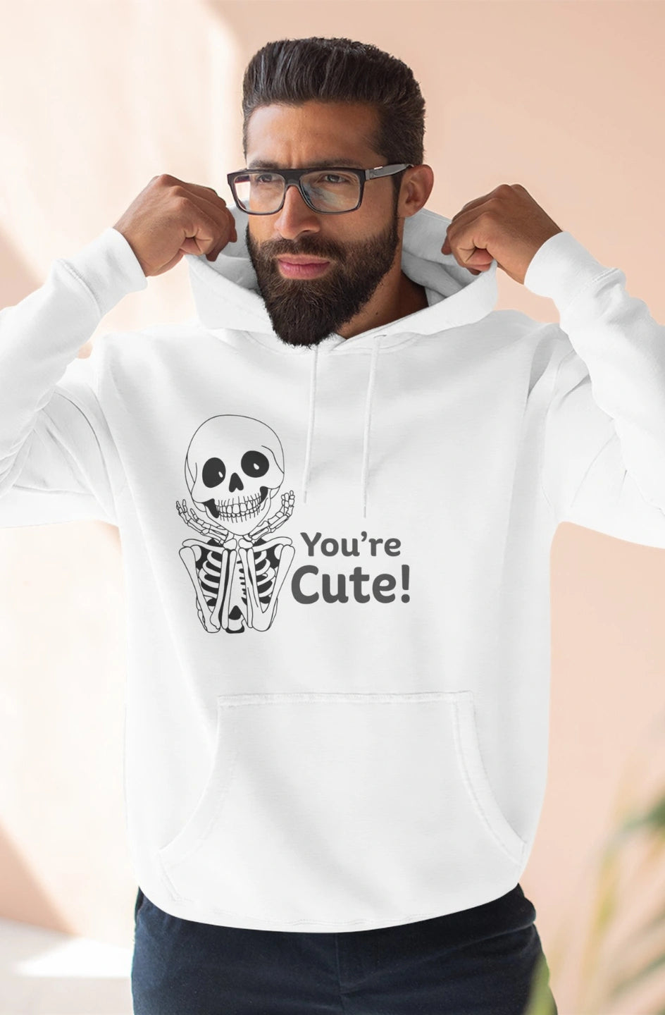 Men's Midweight Fleece Hoodie "You're Cute"
