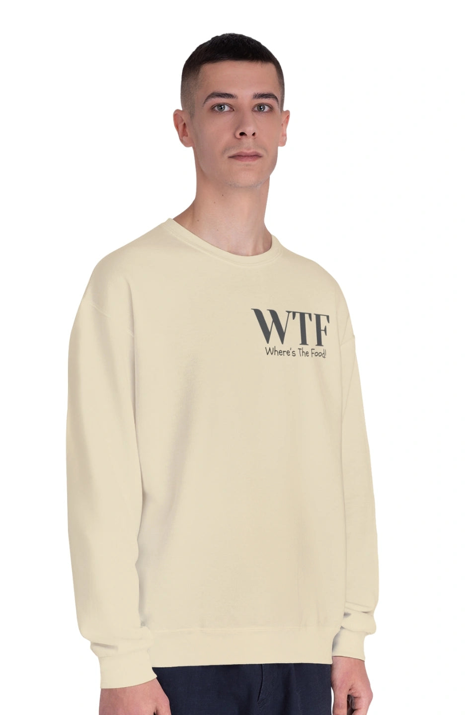 Men's Midweight Sweatshirt "WTF - Where's The Food"