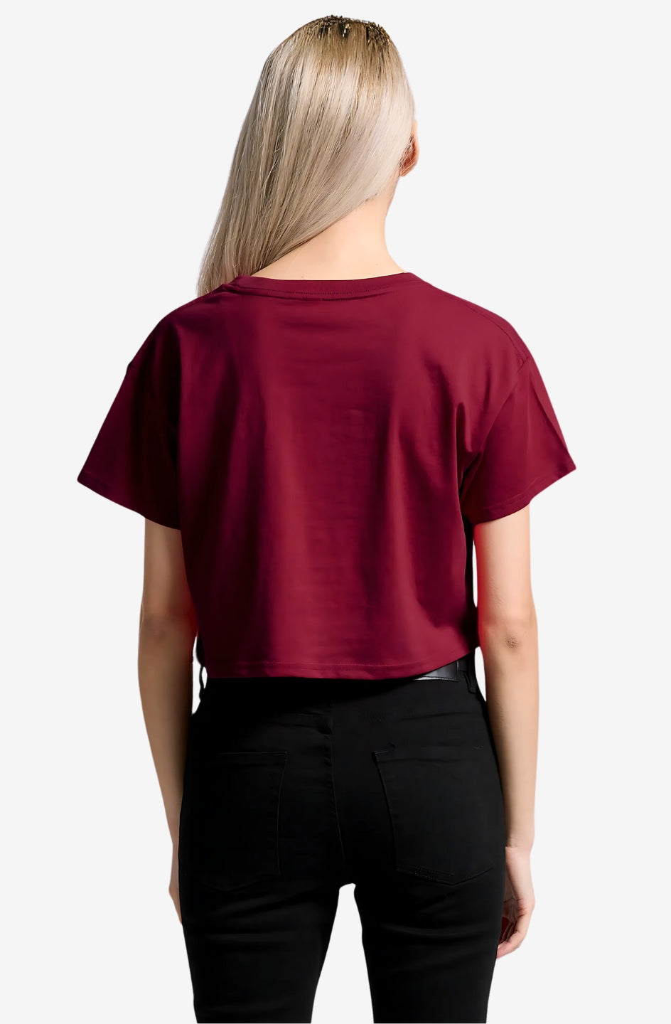 Drop Shoulder Crop Top