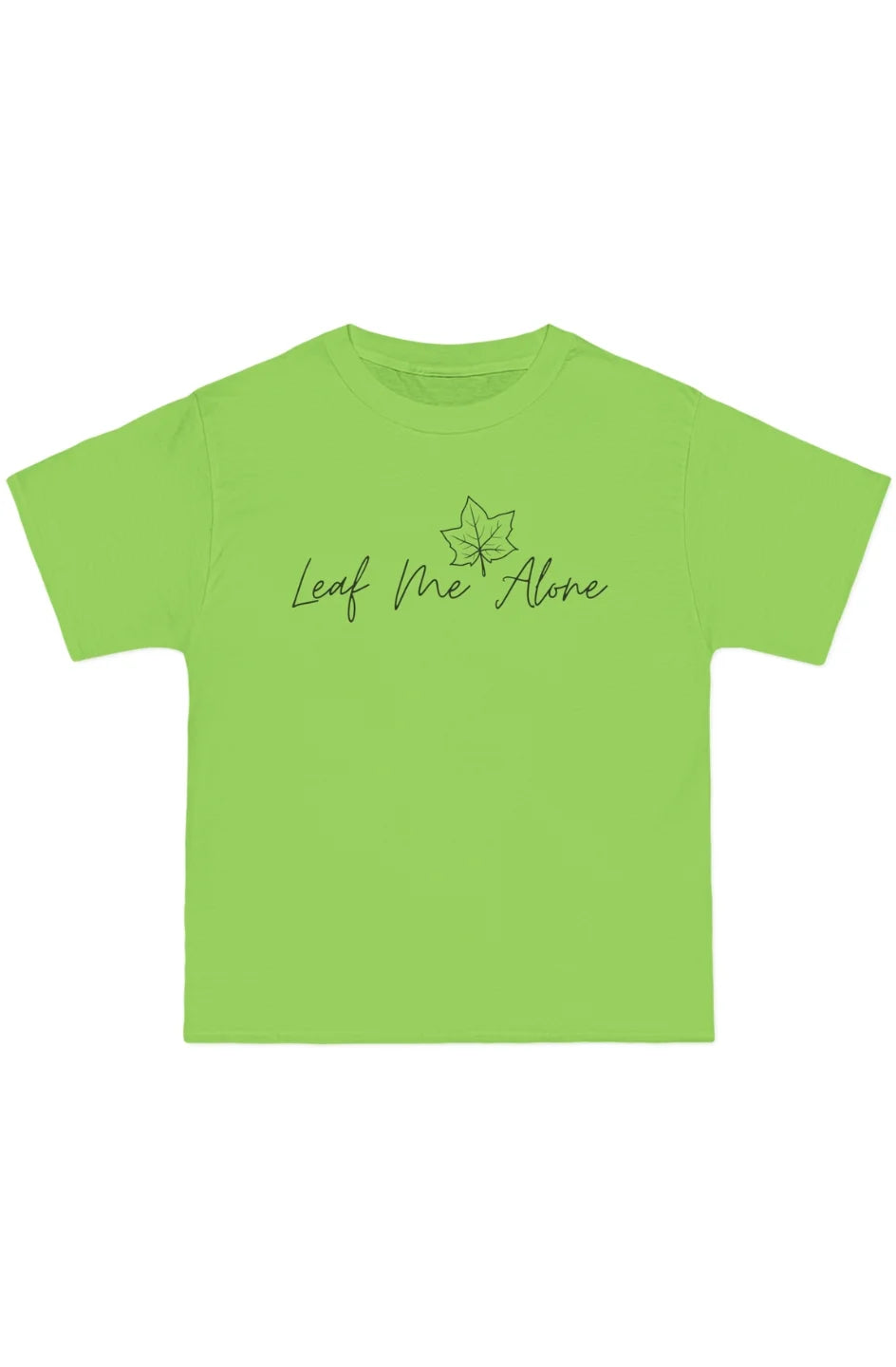 Men's Midweight Beefy T-Shirt "Leaf Me Alone"