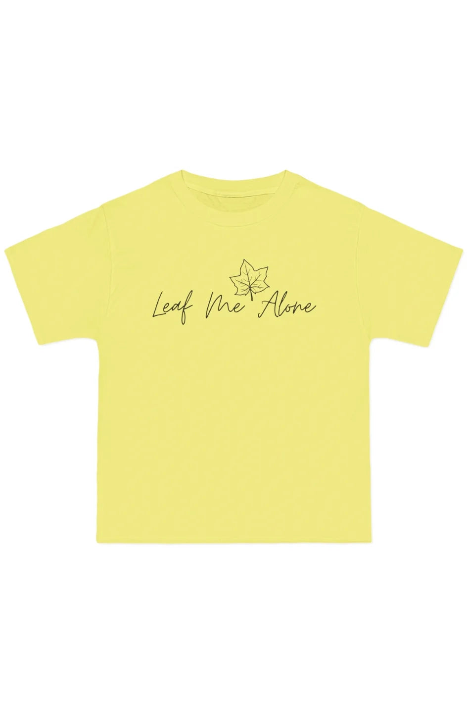 Men's Midweight Beefy T-Shirt "Leaf Me Alone"