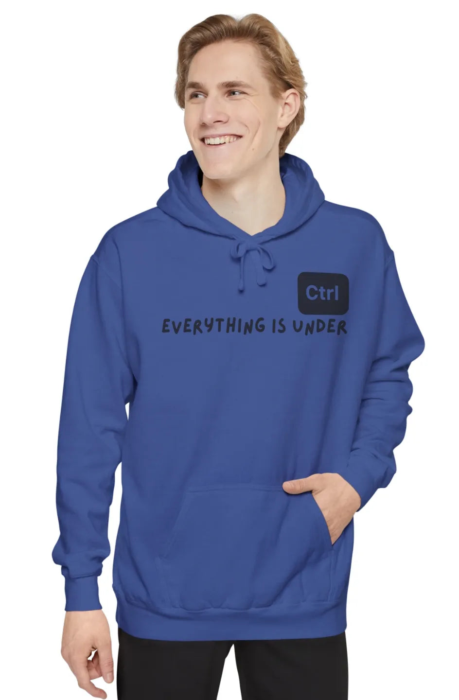 Men's Medium Heavy Hoodie "Everything is under control"