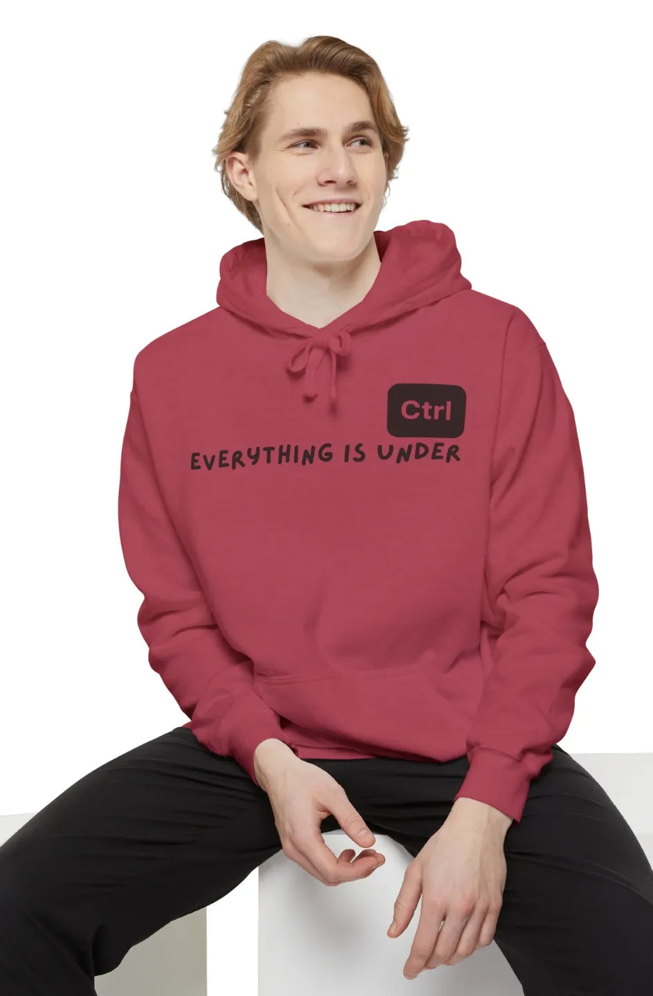 Men's Medium Heavy Hoodie "Everything is under control"