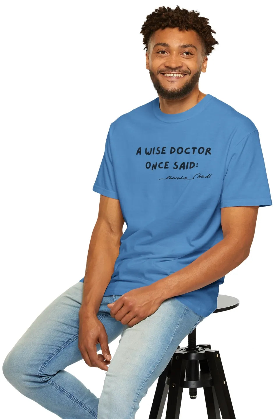 Men's Midweight Garment-Dyed T-shirt "Wise Doctor"