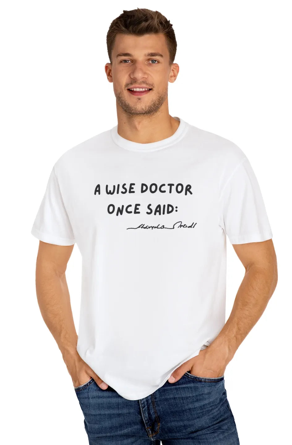 Men's Midweight Garment-Dyed T-shirt "Wise Doctor"