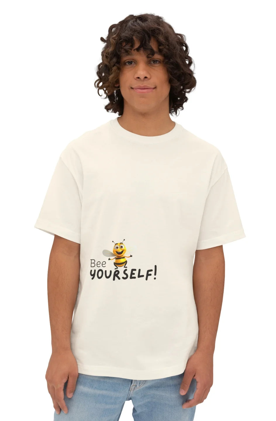 Men's Midweight Oversized T-Shirt "Bee Yourself"