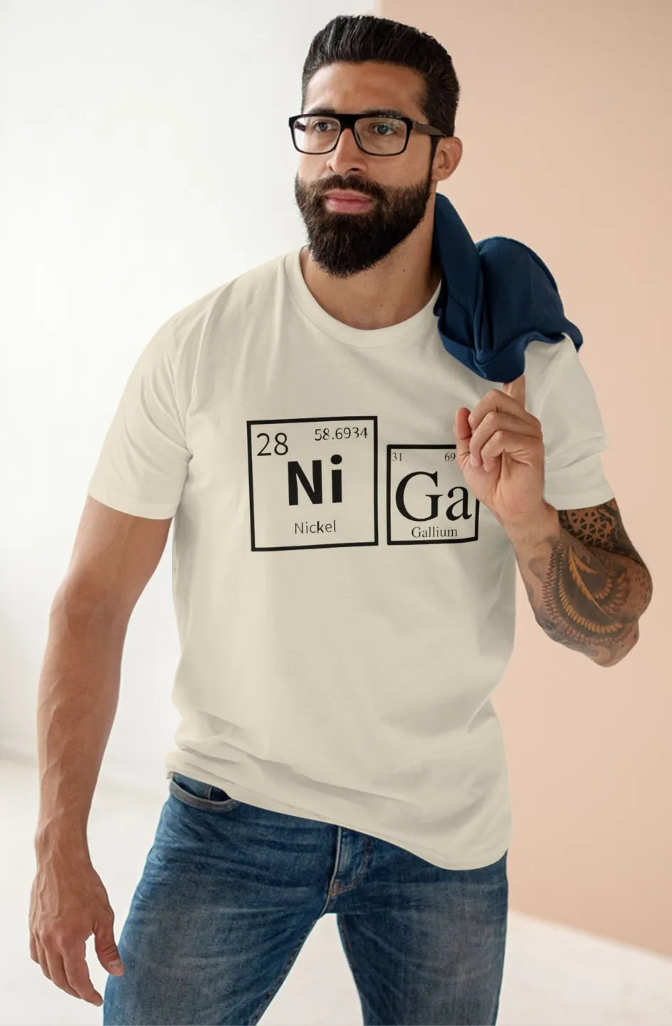 Men's Medium Light T-Shirt "Ni Ga"