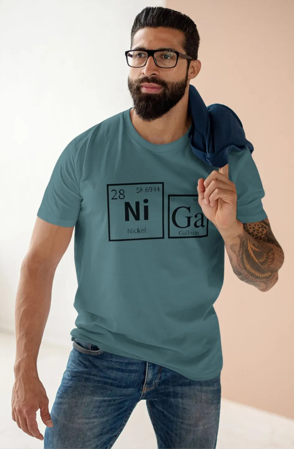 Men's Medium Light T-Shirt "Ni Ga"