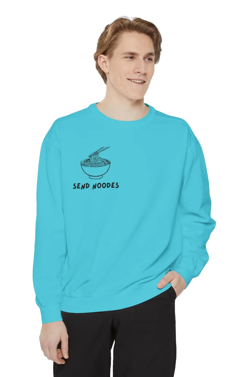 Men's Medium Heavy Sweatshirt "Send Noodes"