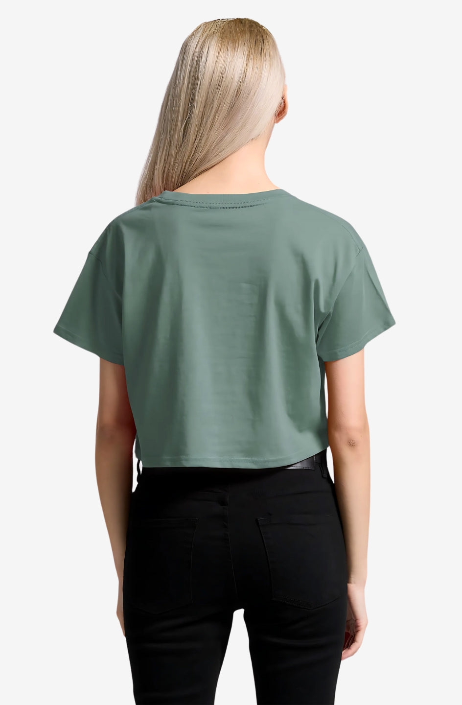 Drop Shoulder Crop Top