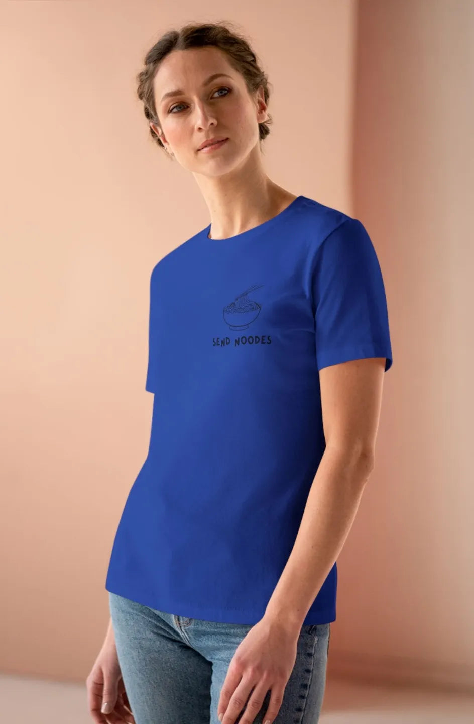 Women's Light Cotton Tee "Send Noodes"