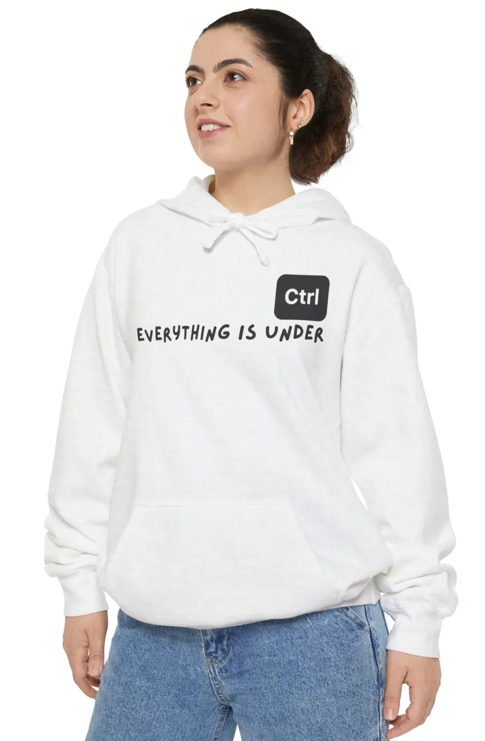 Women's Medium Heavy Hoodie "Everything is under control"