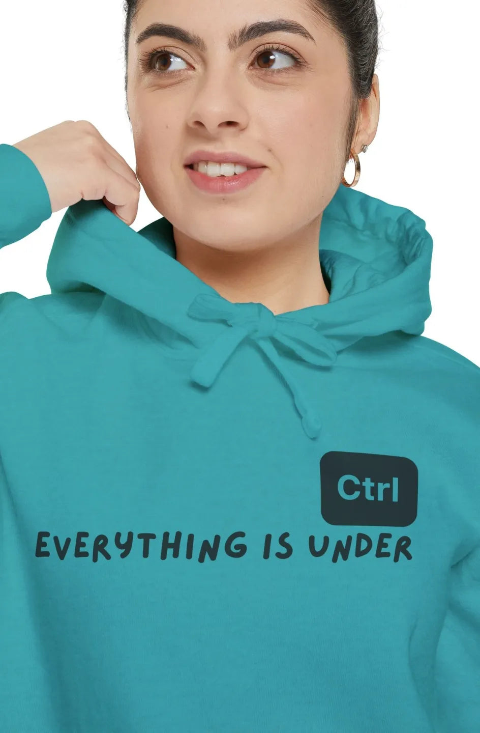 Women's Medium Heavy Hoodie "Everything is under control"