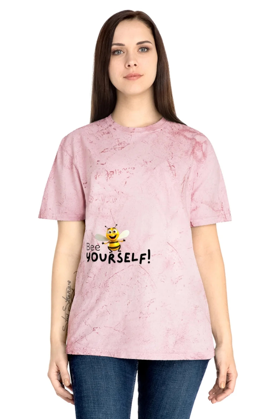 Women's Midweight Color Blast Tee "Bee Yourself"