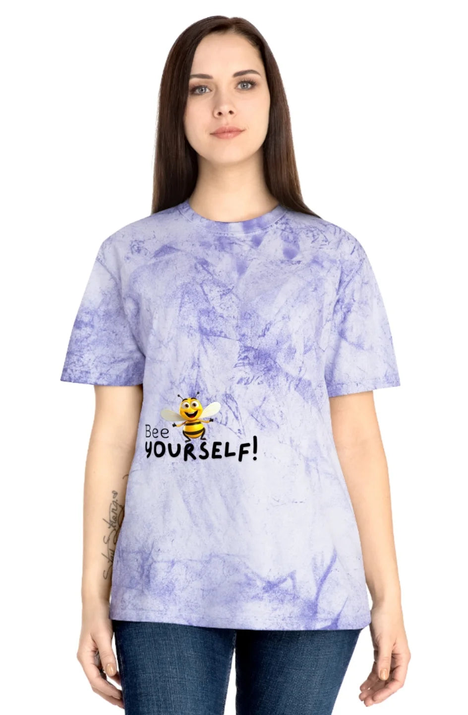 Women's Midweight Color Blast Tee "Bee Yourself"
