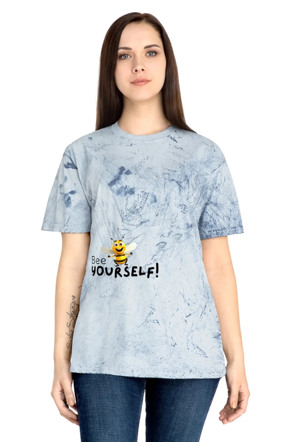 Women's Midweight Color Blast Tee "Bee Yourself"