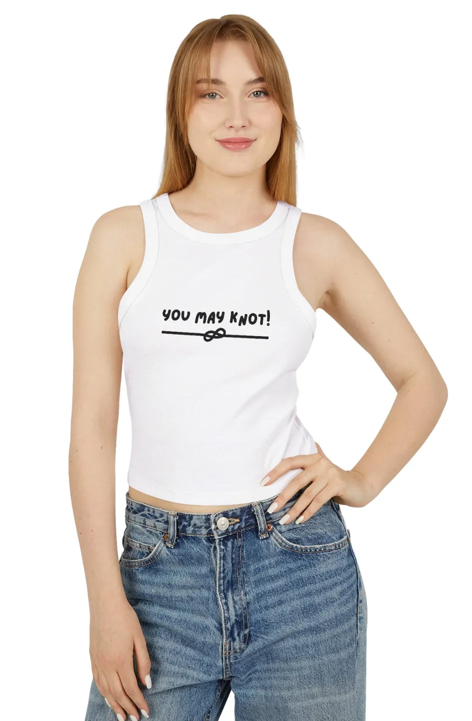 Women's Lightweight Micro Rib Tank Top "You may knot"