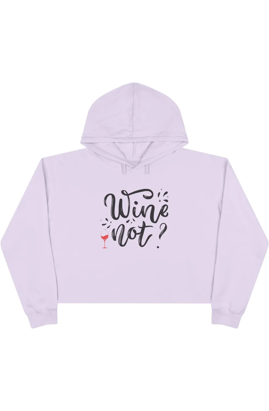 Women's Midweight Crop hoodie "Wine Not?"
